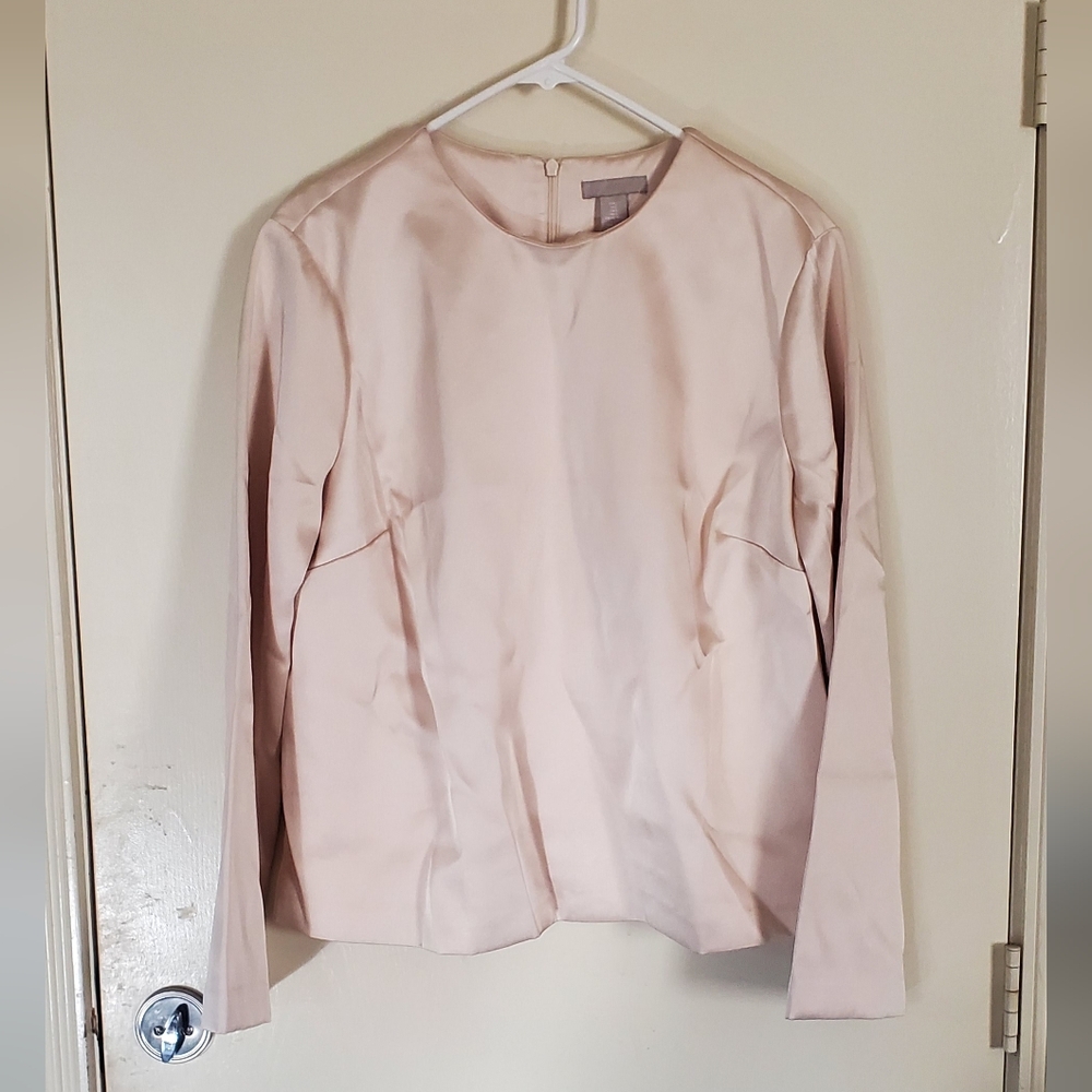 H&M Cream Satin Blouse Large